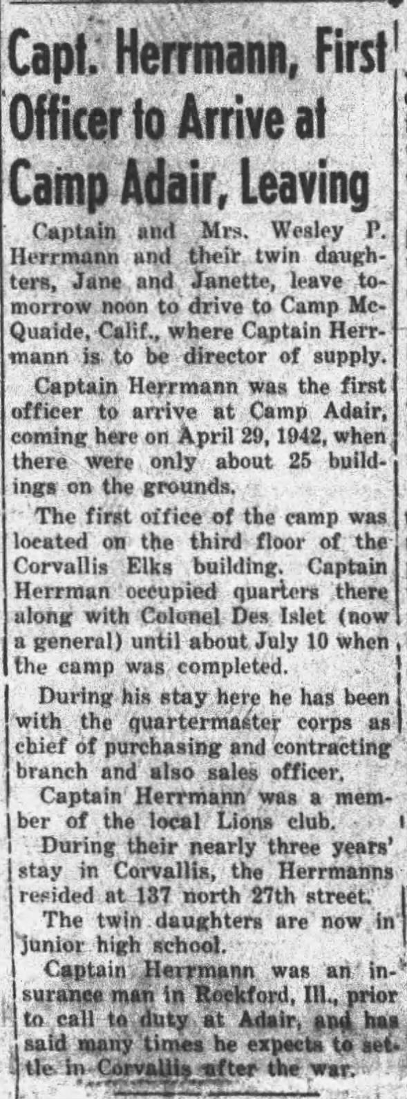 Clipping from Corvallis Gazette-Times
